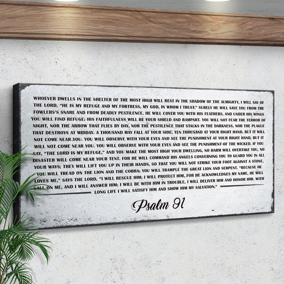 Psalm 91 Christian Wall Sign