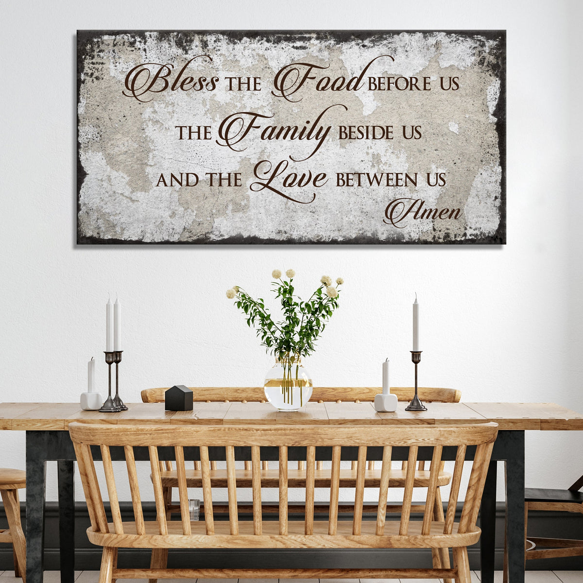 Bless Our Food, Family, And Love Sign