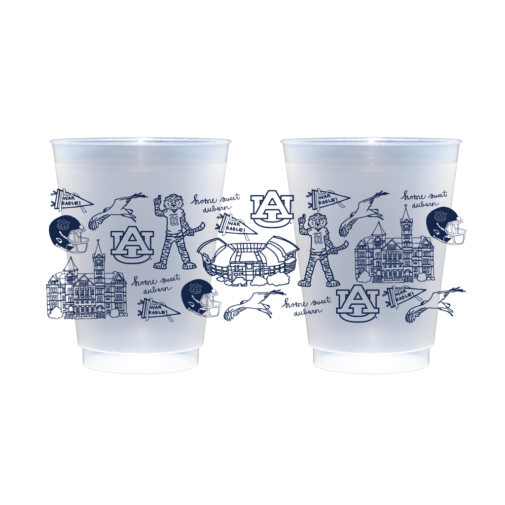 Auburn University - Shatterproof Cups, Set of 8