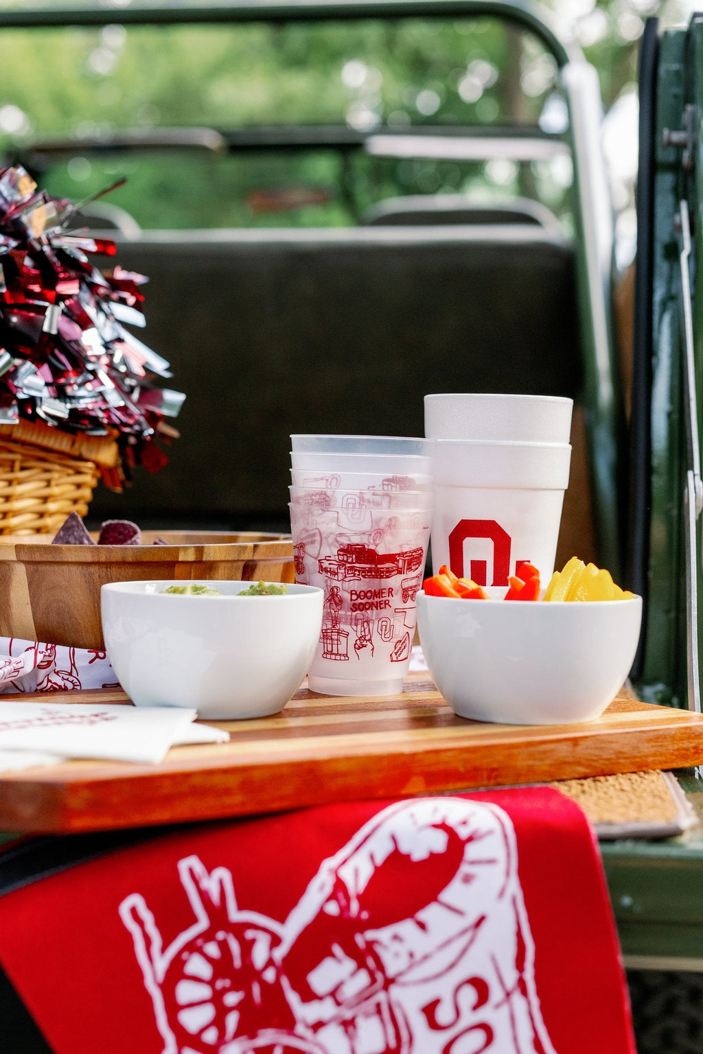 The University of Oklahoma (OU) - Shatterproof Cups, Set of 8