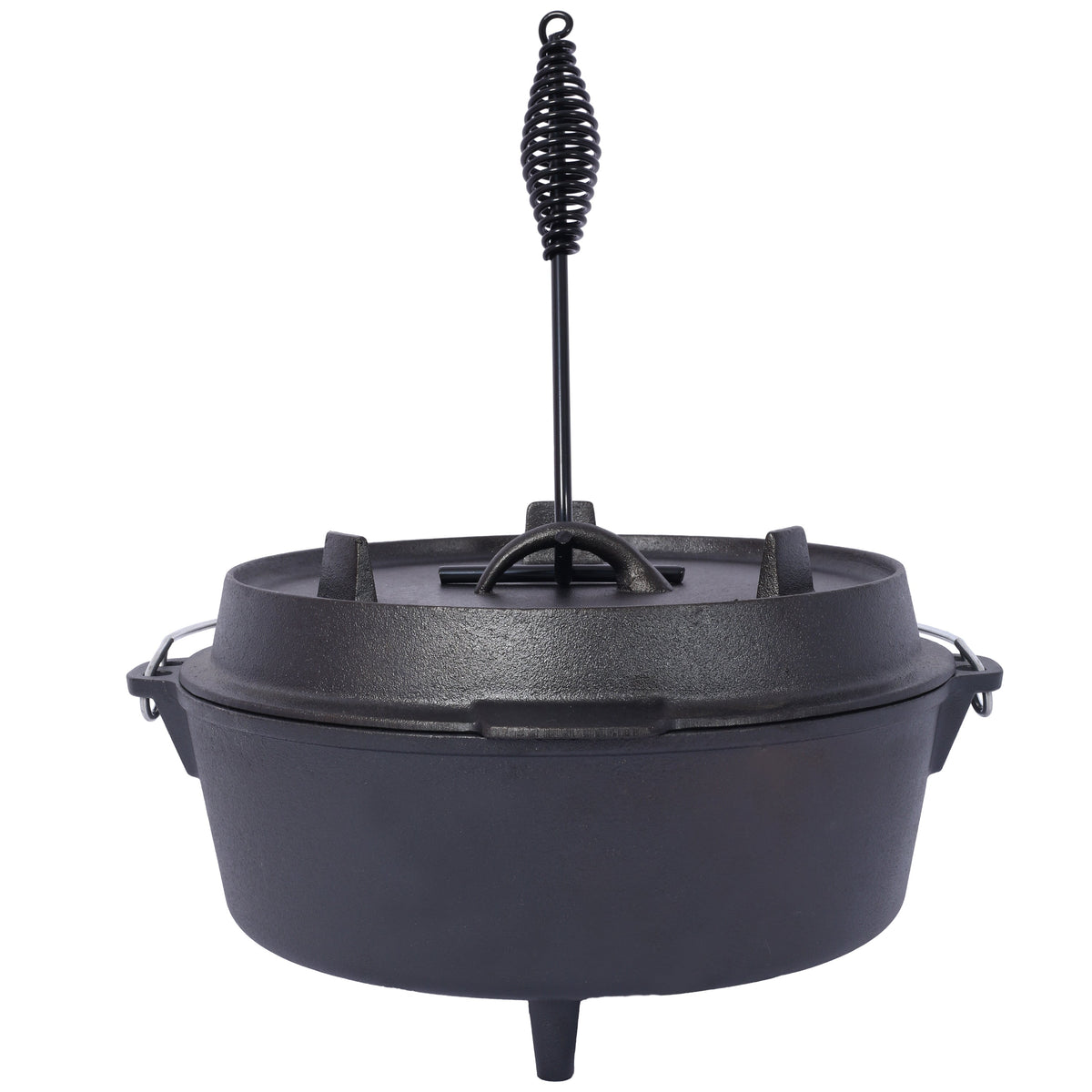Cast Iron Camp Dutch Oven with Skillet Lid & Legs, 4.5 Qt