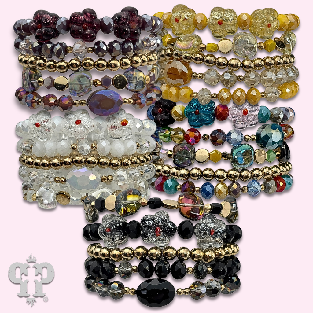 Glass Bead Variety Mix Bracelet Stack