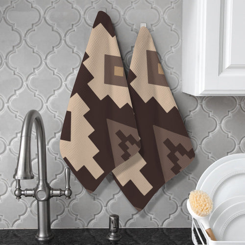 Baha Ranch Earth Aztec Set of 2 Dish Towels Kitchen Towel Made in America