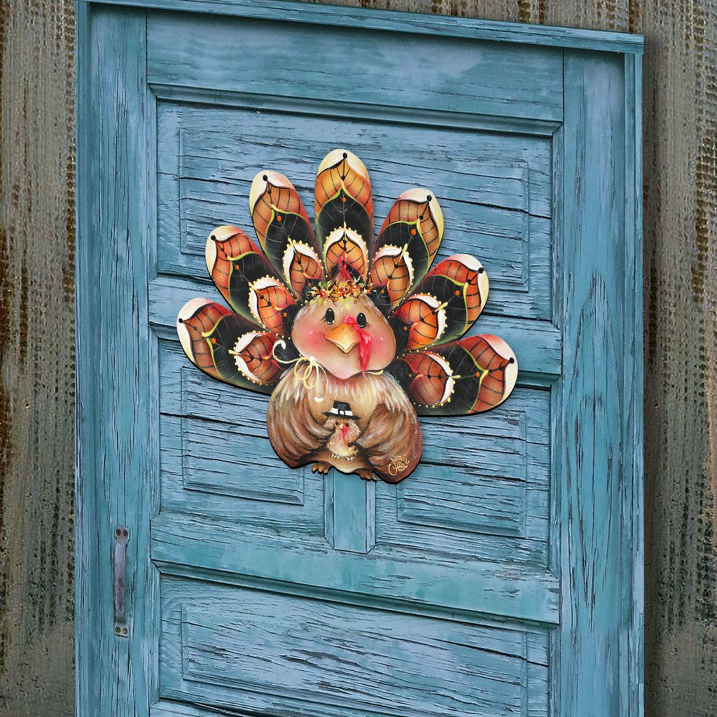 Be Thankful Turkey Sitter Door Decor