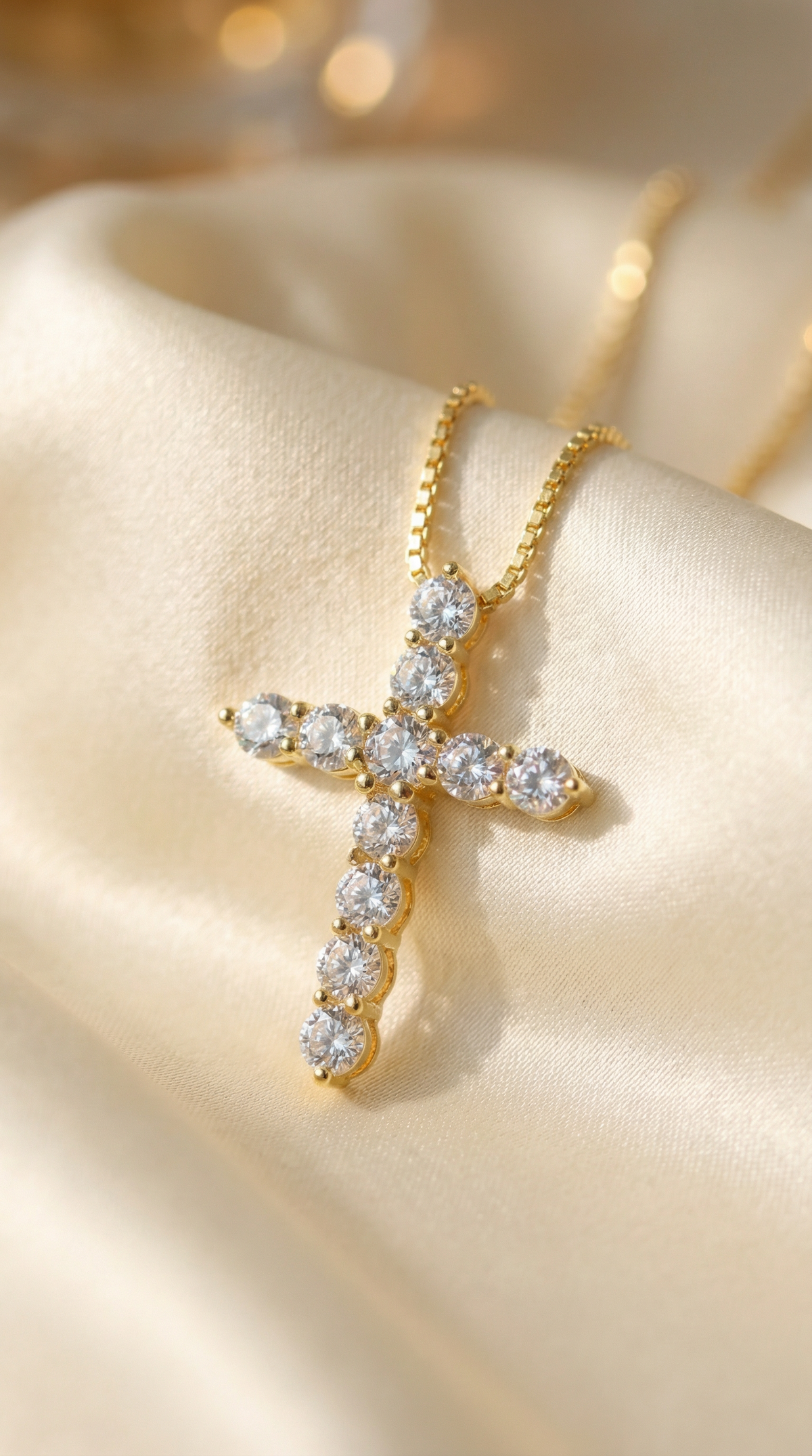 The Bella Pavé Cross Pendant