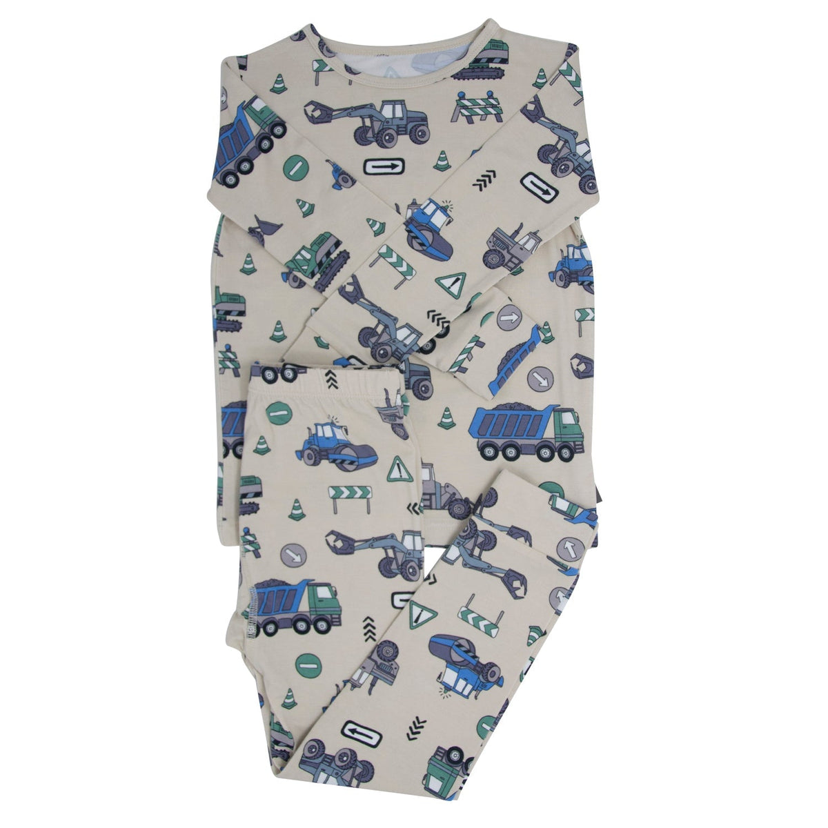 Trucks Diggers Construction Big Kid Pajama