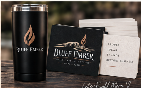 Bluff & Ember coordinated business branding package concept