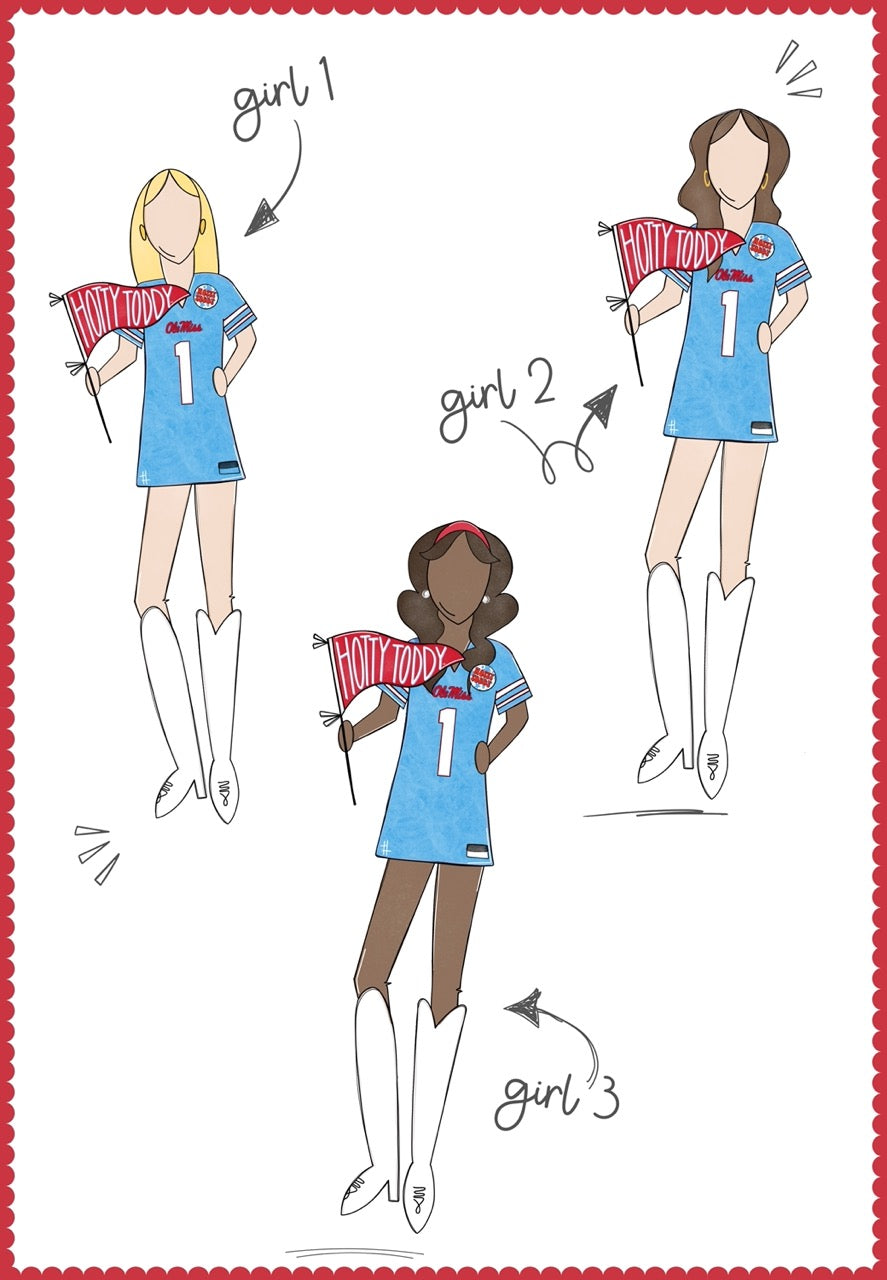 Ole Miss Girls Acrylic Block Shelfie