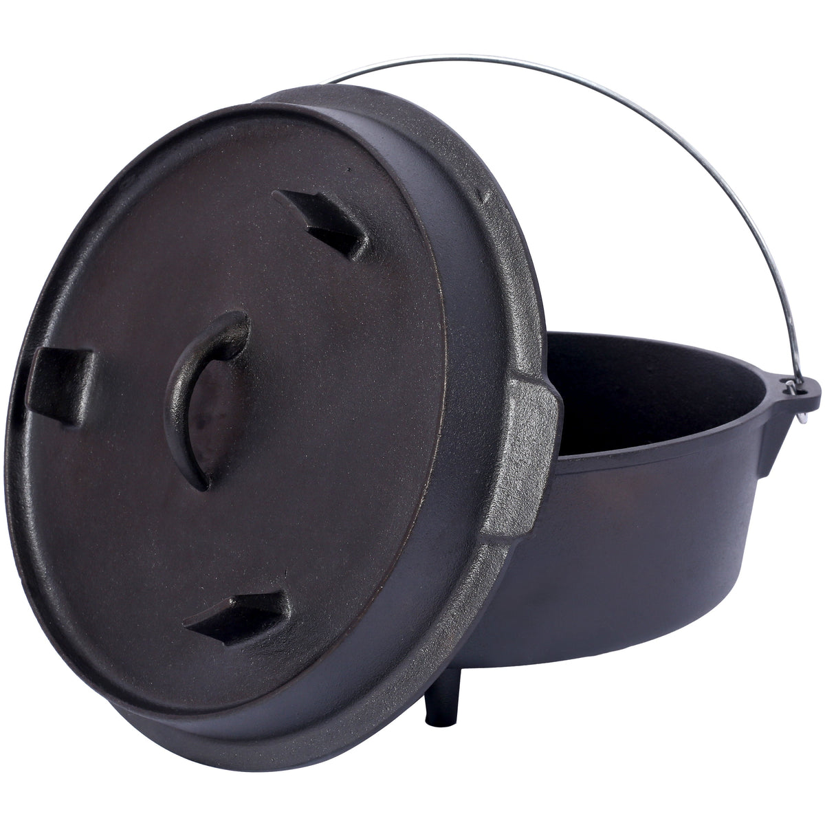 Cast Iron Camp Dutch Oven with Skillet Lid & Legs, 4.5 Qt
