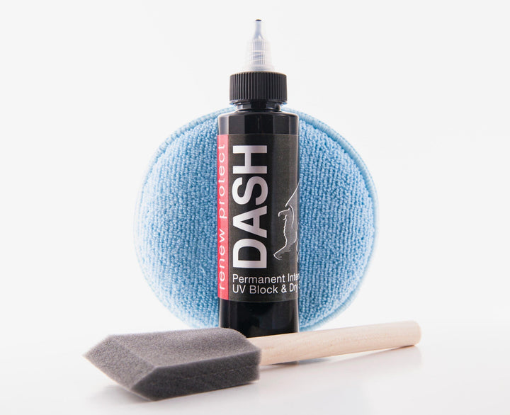 DASH - Permanent Interior Protectant & Dash Repair, Low-Glare Dry Seal & UV Block for Car Dash, Plastics, Coated Leather, Vinyl (1.2 oz per auto)