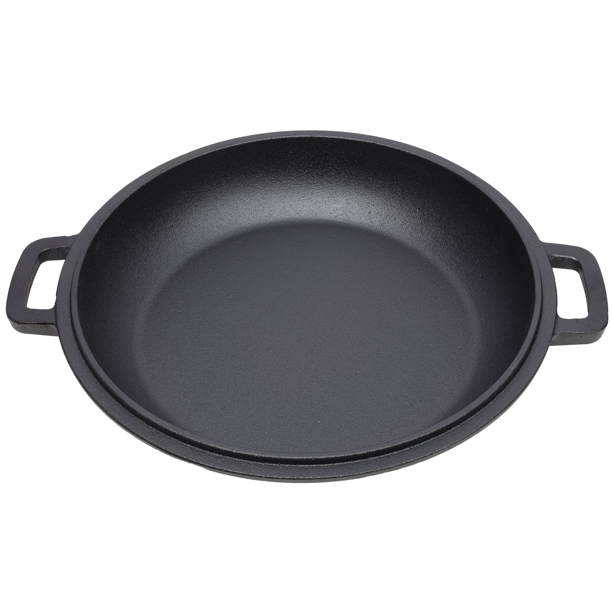 2-in-1 Cast Iron Dutch Oven, 5 Qt, with Silicone Handle Covers