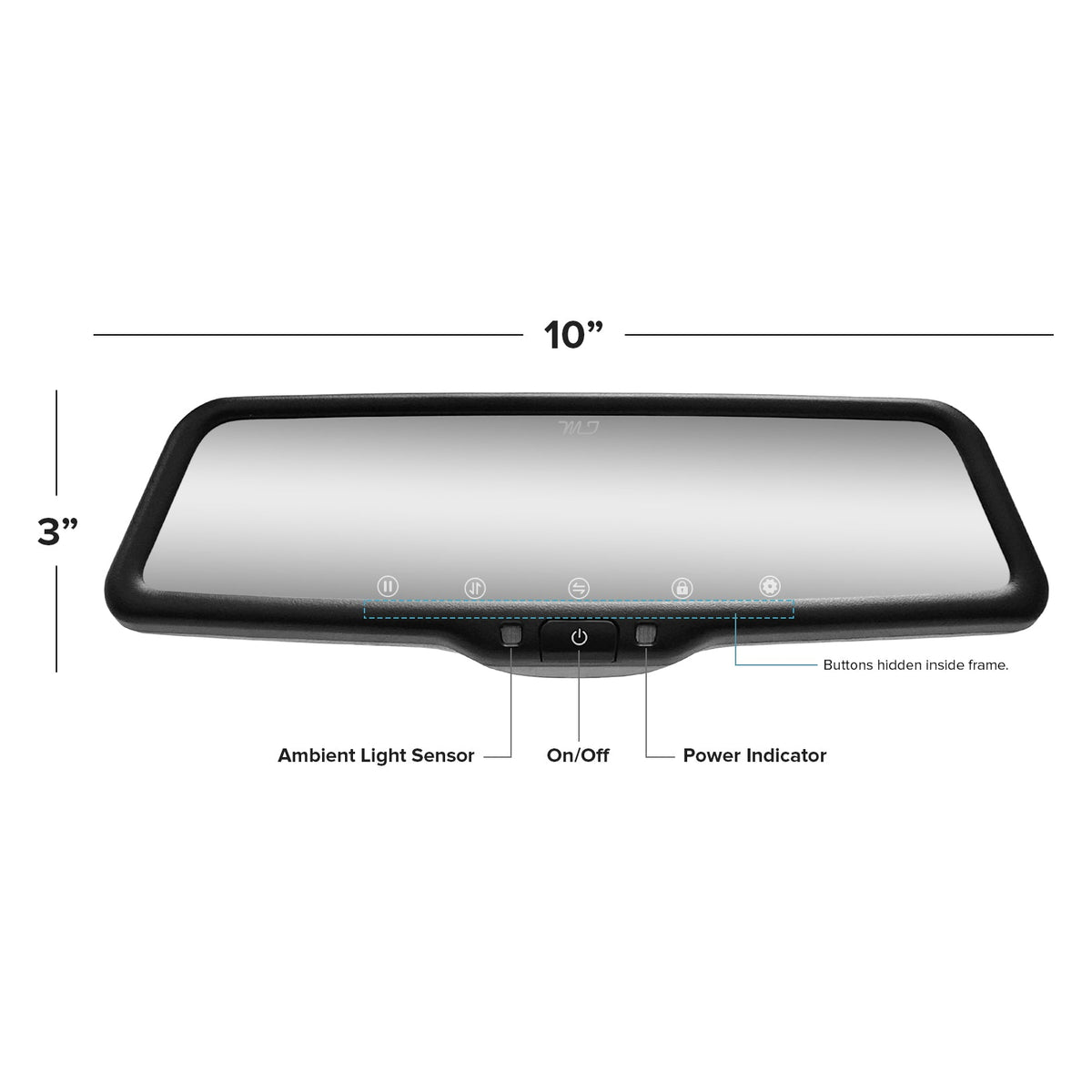 Master Tailgaters 10" Mirror Dash Cam with Backup Camera