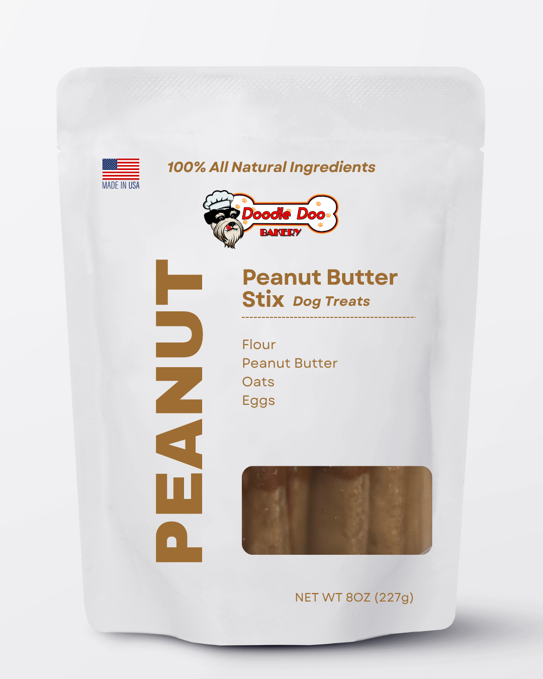 Homemade Dog Treats - Peanut Butter Stix Treat 1/2lb