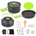 16-Piece Camping Cookware Set with Kettle, Bowls & Utensils