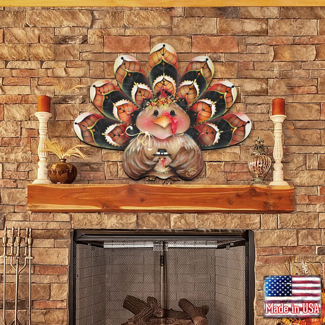 Be Thankful Turkey Sitter Door Decor