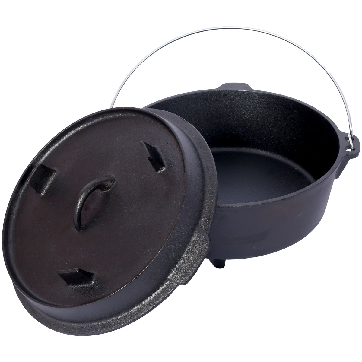 Cast Iron Camp Dutch Oven with Skillet Lid & Legs, 4.5 Qt