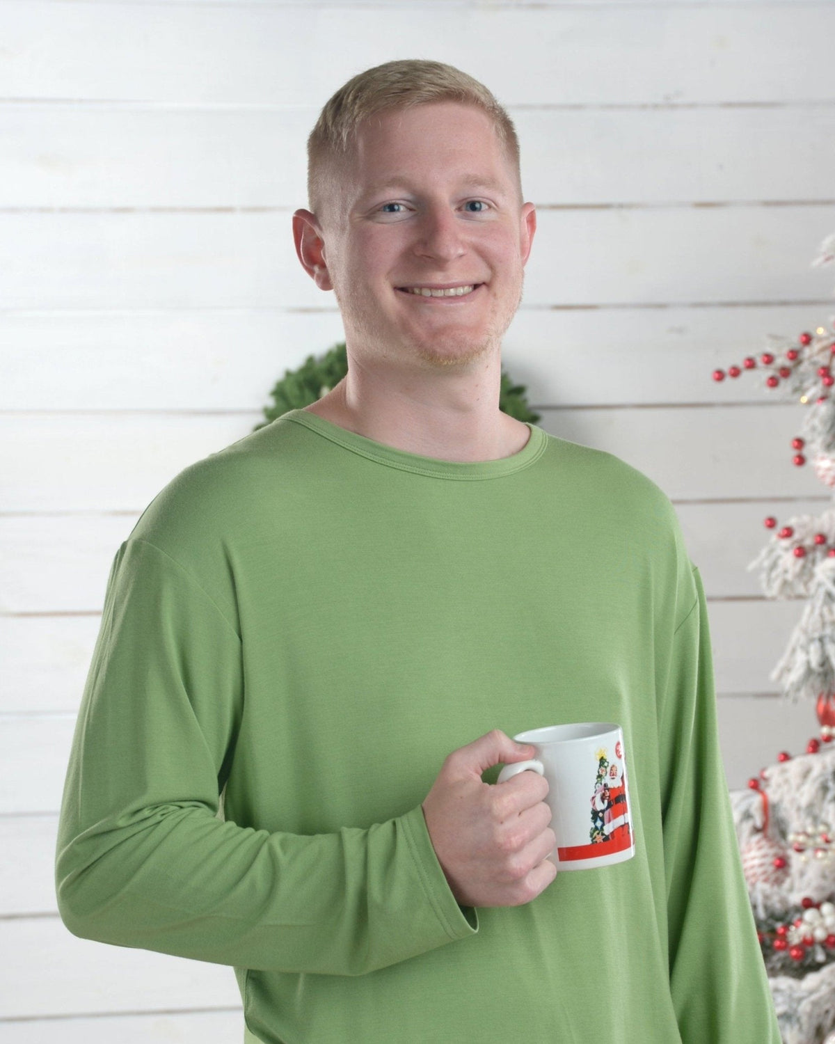 Men's Matching Family Christmas Pajamas – Green