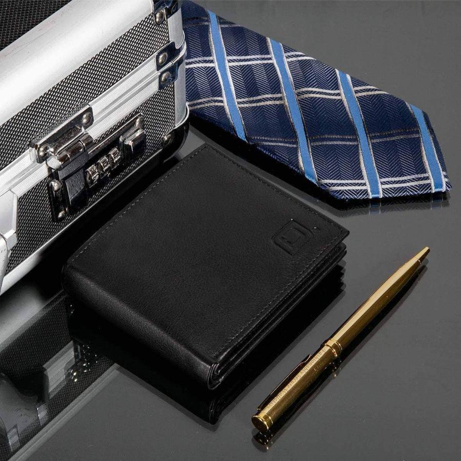 Men's RFID Leather Bifold Wallet - 10 Slots