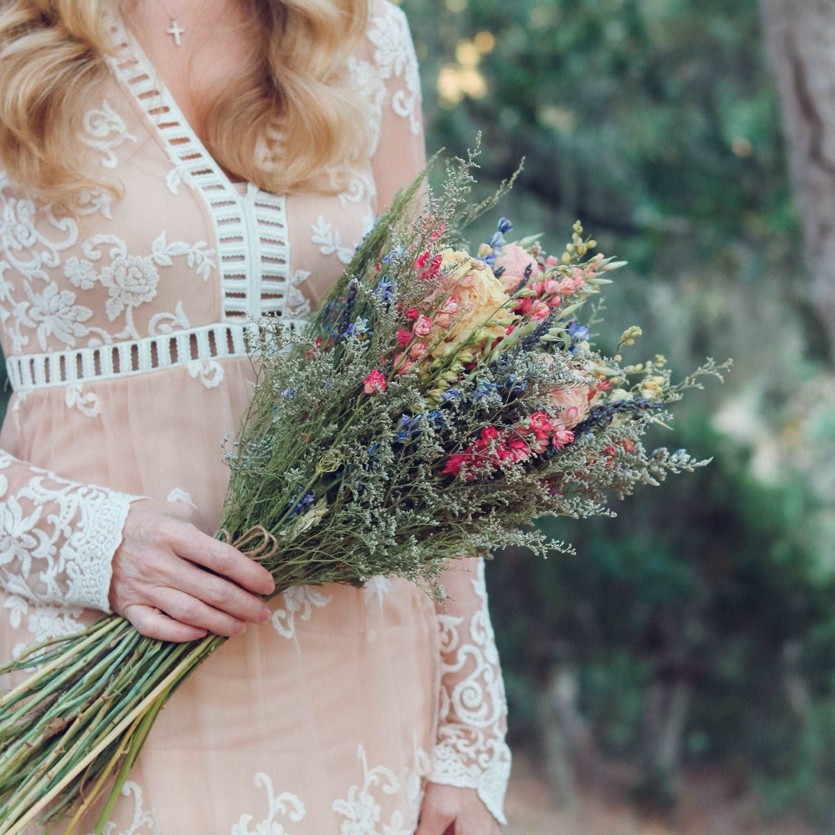 Dried Flower Bouquet – Peony, Larkspur, Lavender & Oats