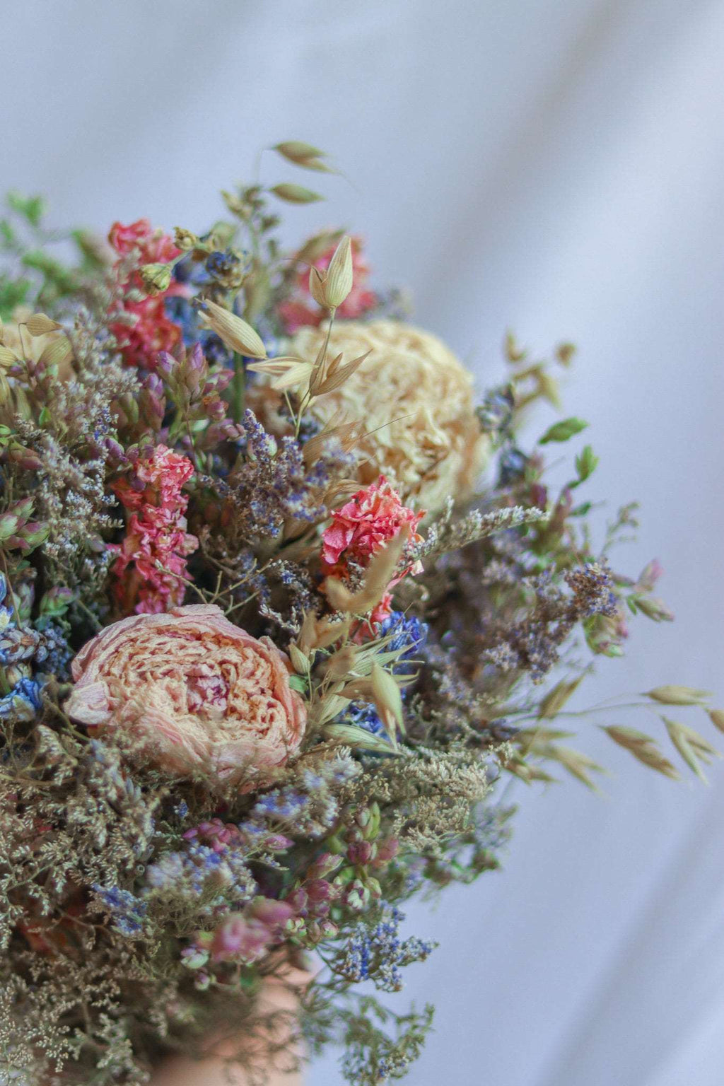 Dried Flower Bouquet – Peony, Larkspur, Lavender & Oats