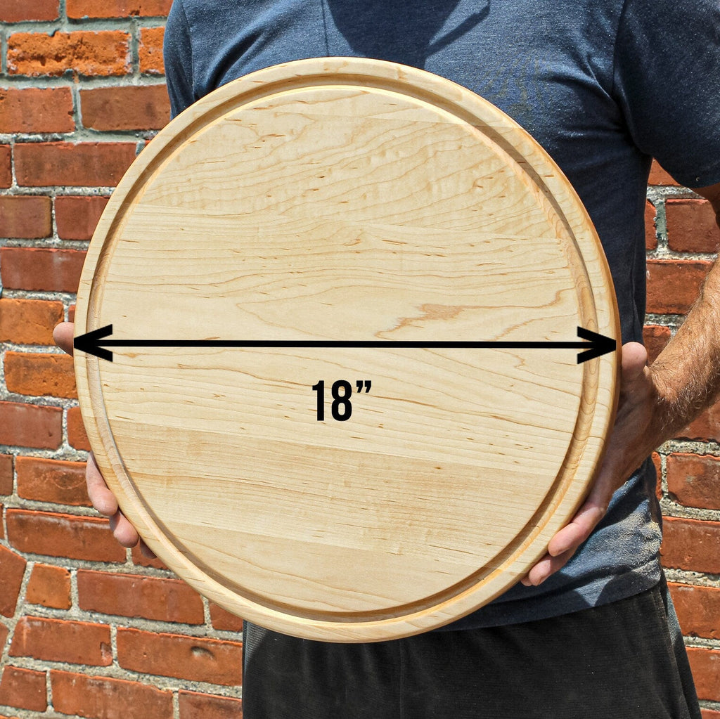 Black Walnut Round Cheese & Charcuterie Board, 18"
