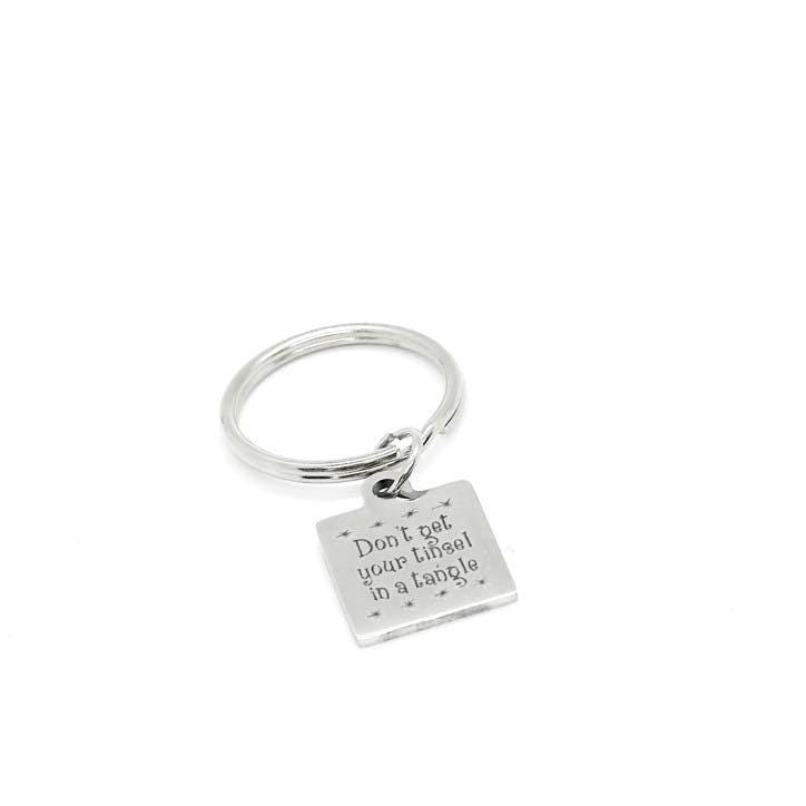 Don't Get Your Tinsel in a Tangle Keychain