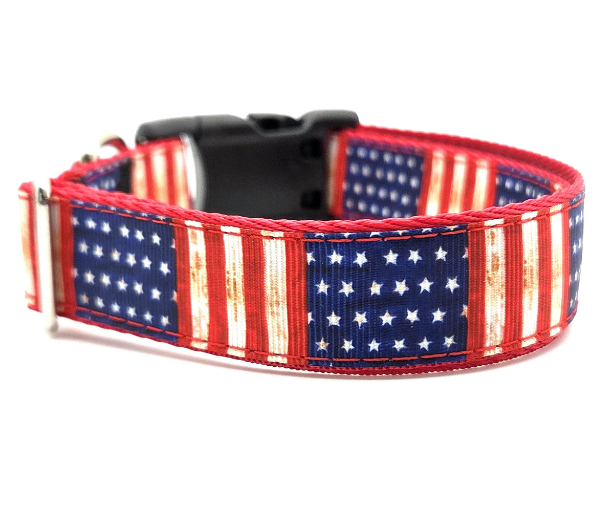 Vintage American Flag Dog Collar