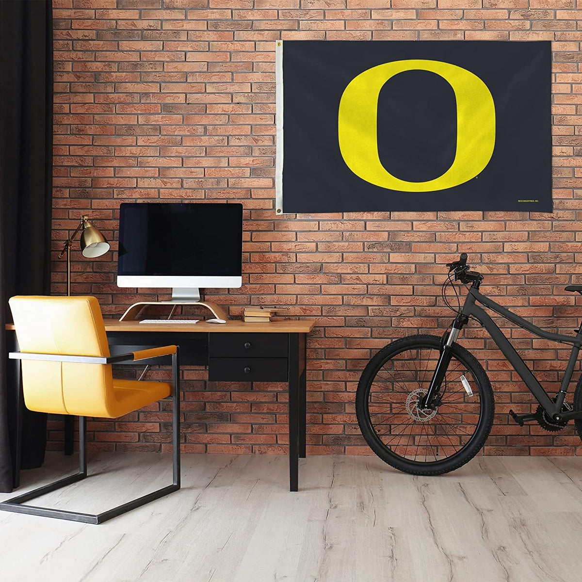 University of Oregon Ducks Premium 3x5 Feet Flag Banner Grey Design Metal Grommets Outdoor Indoor
