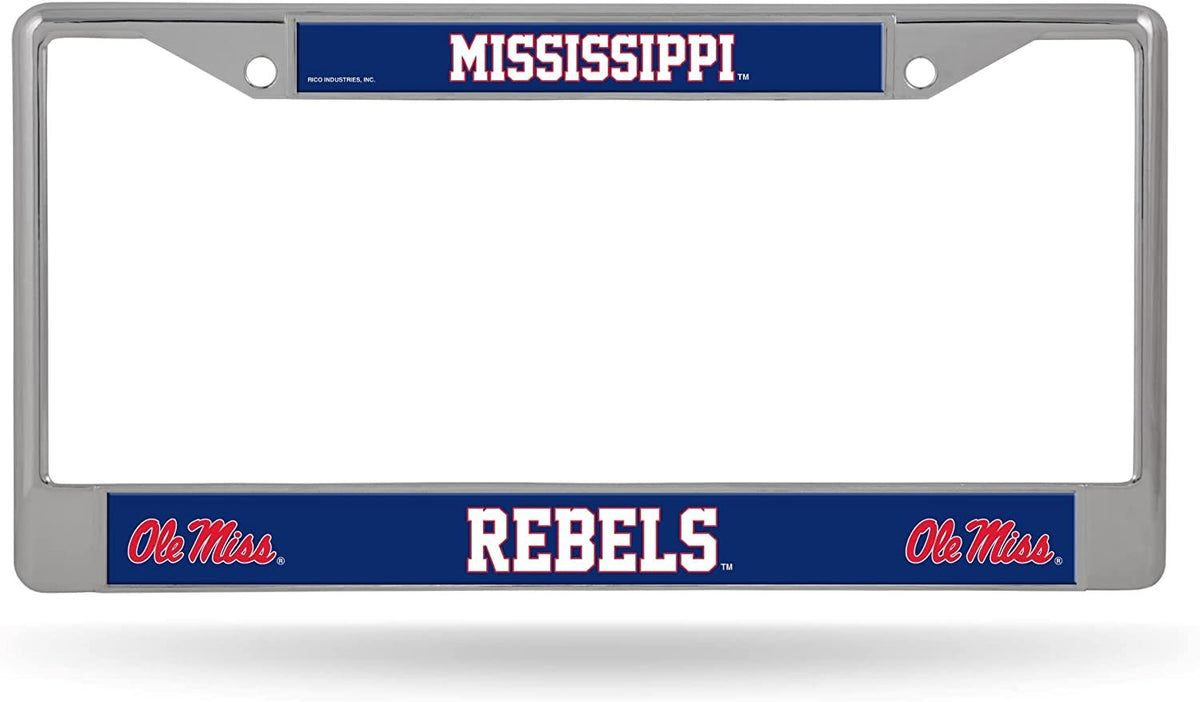 Ole Miss Rebels Metal License Plate Frame Tag Cover, University of Mississippi