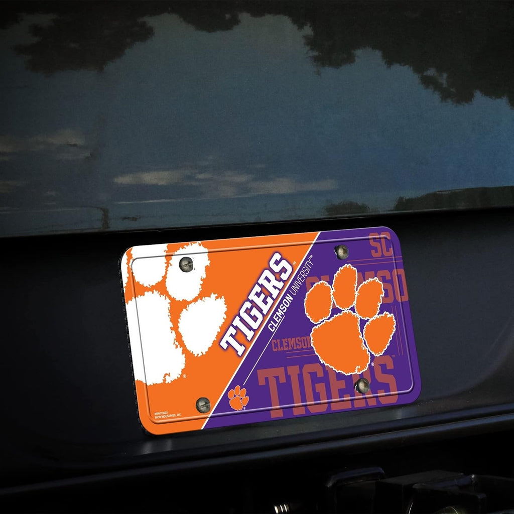 Clemson University Tigers Metal Tag License Plate, 12x6 Inch, Pre-drilled Holes