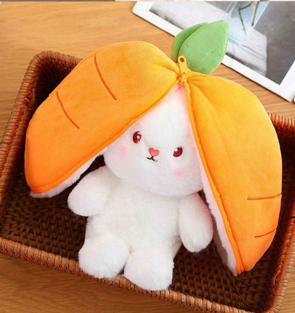 Reversible Strawberry Bunny Plush