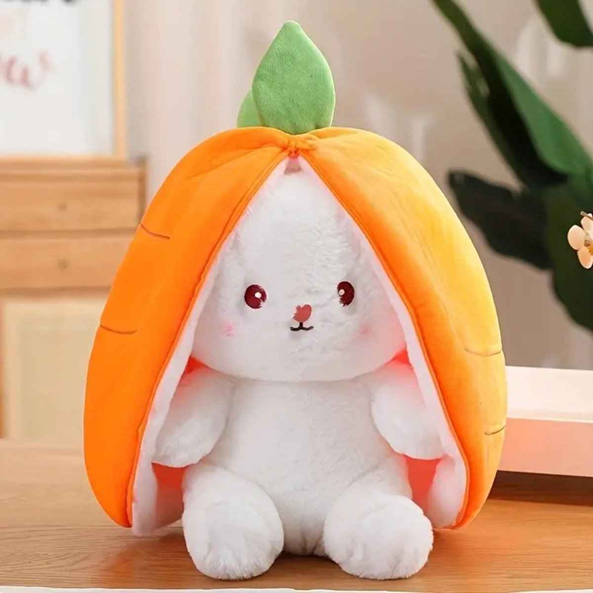 Reversible Strawberry Bunny Plush
