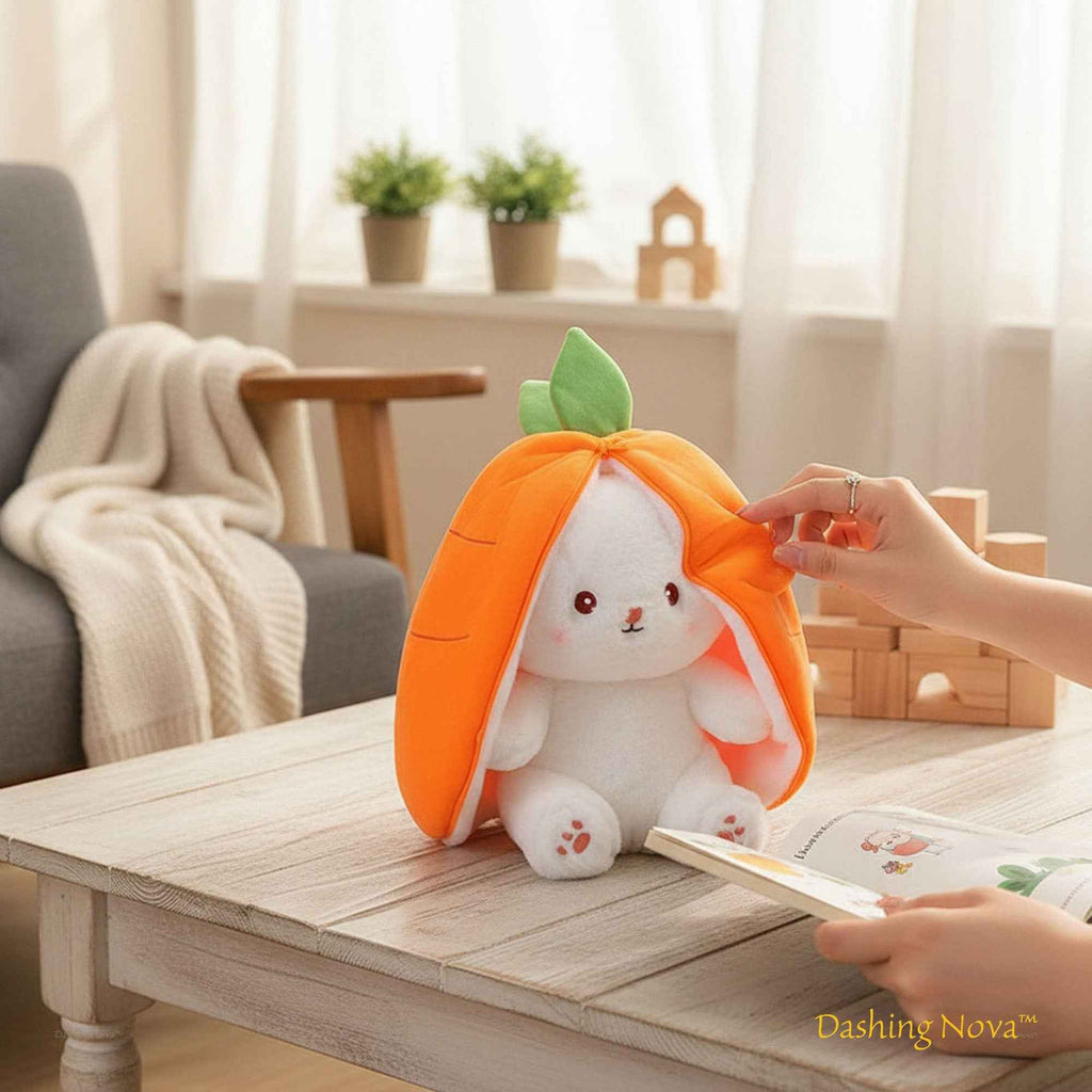 Reversible Strawberry Bunny Plush