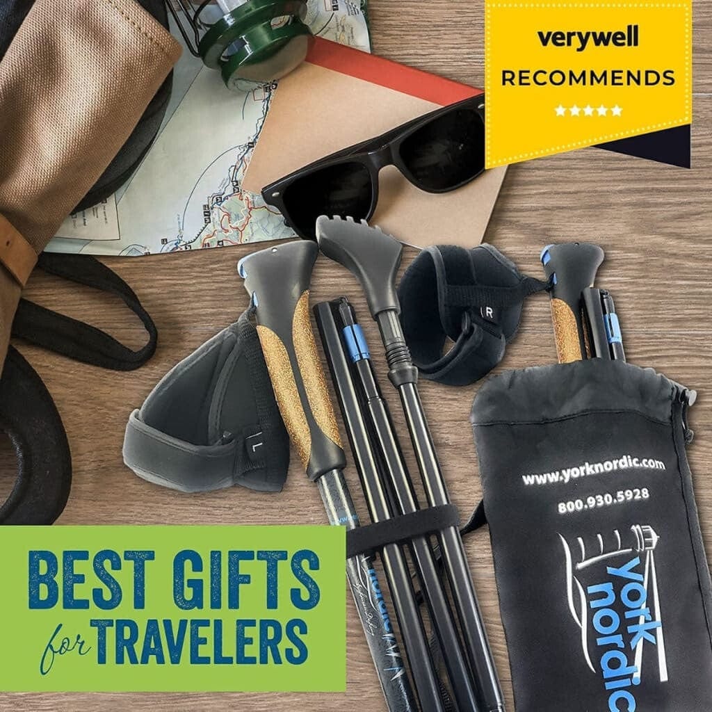 Folding Walking & Hiking Poles with Bag